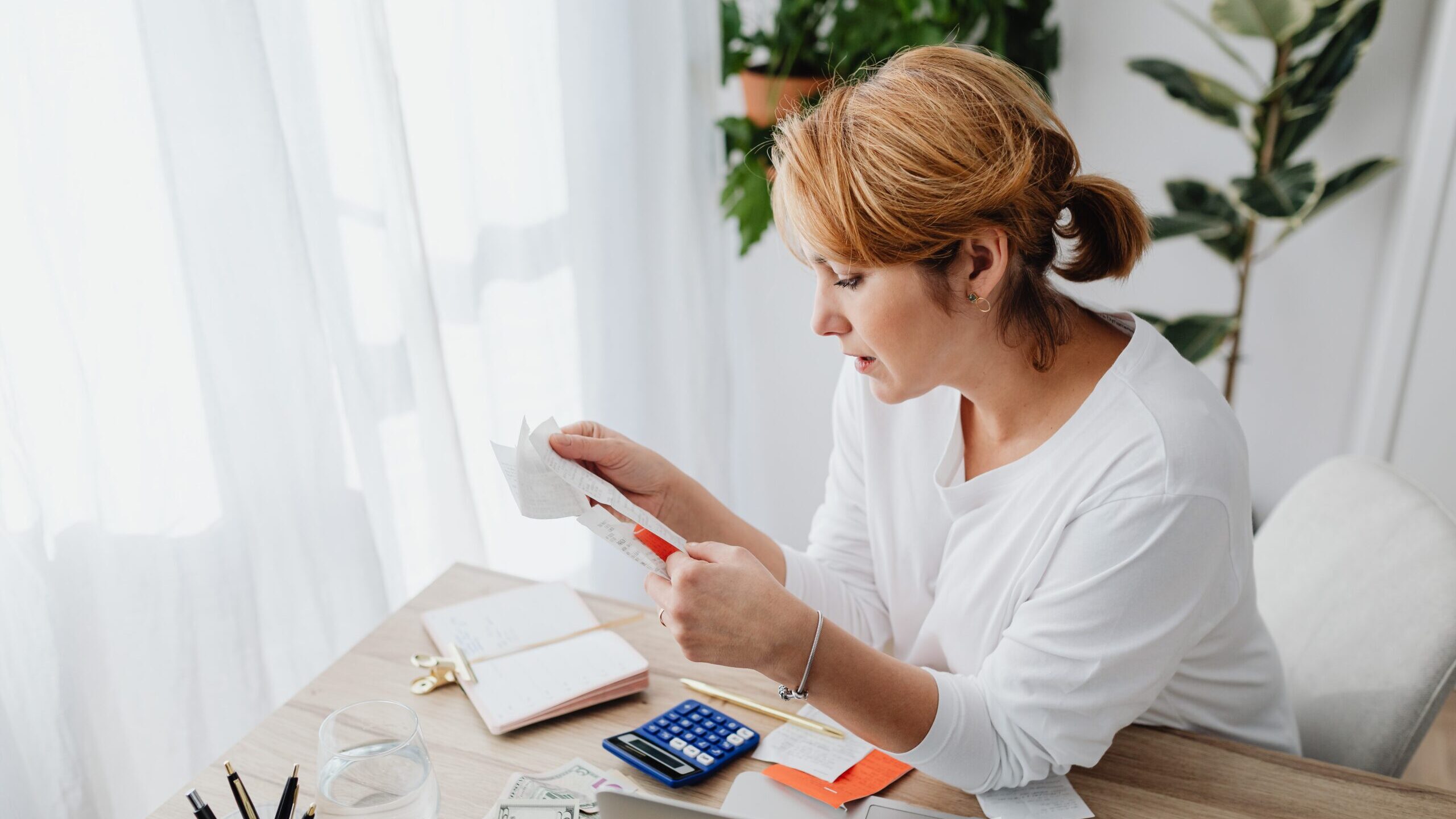 Capturing a receipt on a phone for bookkeeping